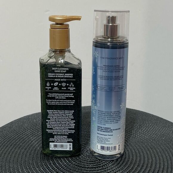 BBW Frosted Coconut Snowball Fragrance Mist and Hand Soap set of 2 NWT - Picture 2 of 2